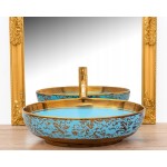Накладной умывальник Rea Margot Blue Gold Накладной умывальник Rea Margot Blue Gold